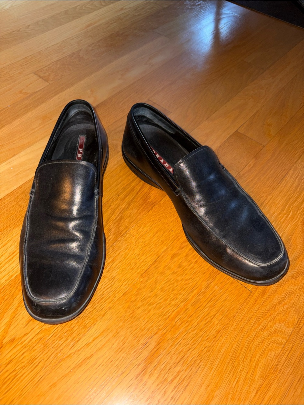Men’s Black Leather Slip-On Loafers